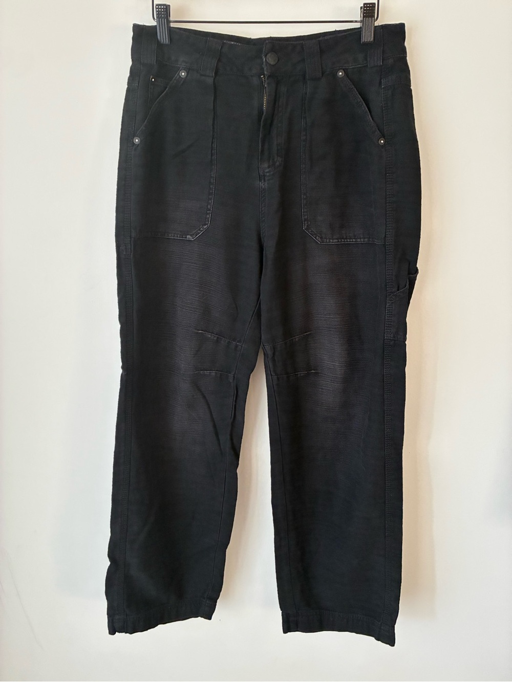 Free People Pants Women’s M Black Utility Carpenter Cargo Workwear